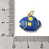 Brass Enamel Pendants KK-P343-03G-4