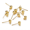 Brass Ball Post Ear Studs EC254-G-1