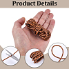 8M 4 Colors Round PU Leather Braided Cord OCOR-CL0001-20-6
