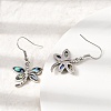 Rack Plating Brass Dangle Earrings for Women KK-CBA69D1-01P-01-3