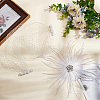 Bridal Wedding Mesh Feather Fascinator Hats Hair Chips OHAR-WH0011-47A-4