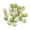 Handmade Polymer Clay Rhinestone Beads RB-CBAFAF8-01D-1
