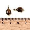 Natural Tiger Eye Pendants KK-P325-08G-01-3