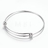 Tarnish Resistant Adjustable 304 Stainless Steel Expandable Bangle Making BJEW-H510-01P-1