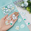 CHGCRAFT 24Pcs 4 Style Transparent Printed Acrylic Pendants TACR-CA0001-12-3