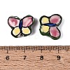 Hand Painted Butterfly Porcelain Beads PORC-Q006-04B-3