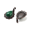 Synthetic Malachite Teardrop Pendants G-K363-01R-23-2