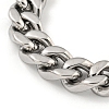 Non-Tarnish 201 Stainless Steel Cuban Link Chain Bracelets for Women and Men BJEW-F473-01P-02-2