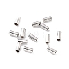 Anti-Tarnish Rhodium Plated 925 Sterling Silver Spacer Tube Beads STER-Z006-02A-P-2