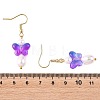 Glass & Shell Pearl & 304 Stainless Steel Dangle Earrings EJEW-JE07363-6