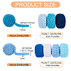 14M 7 Style Blue Series Elastic Crochet Headband Ribbon OCOR-BC0005-36-2