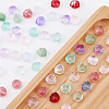 200Pcs 10 Colors Transparent Spray Painted Glass Beads GLAA-DC0001-24-4