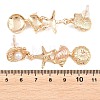 Alloy Enamel with Plastic Pearls Stud Earrings EJEW-Z172-05G-03-3