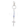 Cross Gemstone & Alloy Pendant Keychains KEYC-JKC01449-4