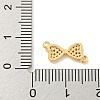 Brass Micro Pave Clear Cubic Zirconia Connector Charms KK-P275-36A-G-3