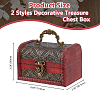 DICOSMETIC 2Pcs 2 Colors Vintage Wooden Jewelry Box AJEW-DC0001-52-2