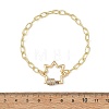 Brass Paperclip Chain Bracelets BJEW-JB14225-4