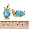 Synthetic Turquoise Pendant KK-F887-02G-12-3