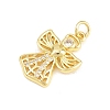 Brass Micro Pave Cubic Zirconia Pendants KK-F938-38G-04-2