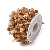 Handmade Natural Sunstone Chip Beaded Chains CHC-F020-09G-06-3