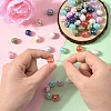 50Pcs UV Plating Opaque Acrylic Beads OACR-YW0003-10A-4
