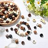 150Pcs 3 Styles Wood European Beads WOOD-CJ0002-73-6
