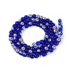 Electroplate Transparent Glass Beads Strands EGLA-Q132-4MM-A16-2