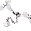 Alloy Star & Acrylic Heart Charm Bracelet BJEW-JB09688-3