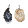 Natural Druzy Geode Agate Pendants G-L516-20-2