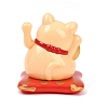 ABS Plastic Solar Powered Maneki-neko Figurines DJEW-B017-01A-02-3