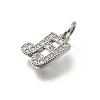 Brass Micro Pave Cubic Zirconia Charms KK-P295-50P-2