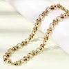 304 Stainless Steel Link Chain Bracelet & Necklace Jewelry Sets SJEW-L199-12G-2