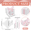 Square Paper Wedding Candy Storage Boxes with Ribbon AJEW-WH0609-744B-2