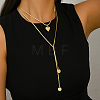 Minimalist European Style Stainless Steel & Alloy Heart Pendant Snake Chain Y-Shaped Double Layer Necklace for Women Daily Wear Gift ZC6698-1-4