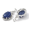 Natural Lapis Lazuli Dyed Oval Pendants G-NH0025-15P-25-2