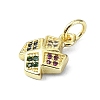 Brass Micro Pave Colorful Cubic Zirconia Pendants KK-H475-16G-01-2