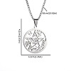 Alloy Witchcraft Pentagram Pendant 201 Stainless Steel Box Chain Necklaces for Men FS-WGE54F1-01-2
