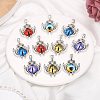 10Pcs 5 Colors Glass Pendants FIND-SZ0002-99-5