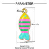 Printed Brass with Enamel Pendants KK-OY001-78G-01-2