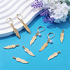 200Pcs Tibetan Style Alloy Pendants FEAT-UN0001-01G-2