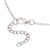 Handmade Printed Porcelain Flower Pendant Brass Cable Chain Necklaces for Women NJEW-JN05746-6