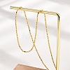 Brass Ball Chain Necklaces KK-P304-03G-2