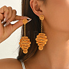 Vintage Filigree Mesh Spiral Teardrop Alloy Stud Earrings WD2826-4