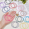 12 Pairs 12 Colors Alloy Huggie Hoop Earrings EJEW-DC0001-43-3