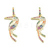 Brass Micro Pave Colorful Cubic Zirconia Pendants ZIRC-N039-259-2