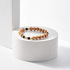 Natural Wood & Gemstone Beaded Stretch Bracelet BJEW-JB07820-5