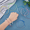 FIBLOOM 8Pcs 8 Colors Natural Quartz Crystal Braided Bead Bracelets Set BJEW-FI0001-36-3