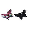 Butterfly Enamel Pin with Rose Rhinestone JEWB-N007-163-3
