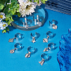 10Pcs 10 Style 304 Stainless Steel Open Cuff Rings Set RJEW-AB00001-2