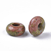 Natural Unakite European Beads G-Q503-06-2